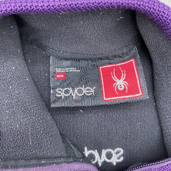 Spyder Jacket‎ Women Medium Purple Full Zip Embroidery Logo Slim Fit - Picture 4 of 10